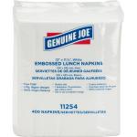 Genuine Joe 1 Ply White Lunch Napkins - 400 napkins (In Stock)